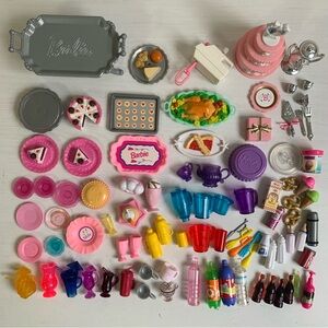 Barbie Doll Accessories Lot Kitchen Food Wedding Cake
